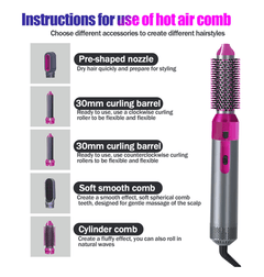 Hot Air Brush 5-in-1 Ceramic Air Wrap Styler